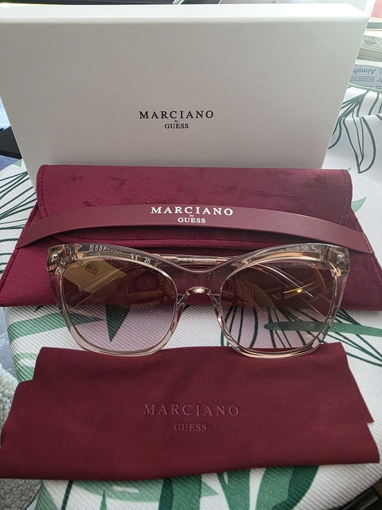 NWT Marciano Guess GM0805 Crystal Temple Sunglasses Champagne Gradient main image 7
